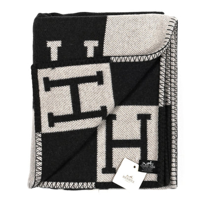 Wool Cashmere Avalon Blanket Ecru Gris Fonce