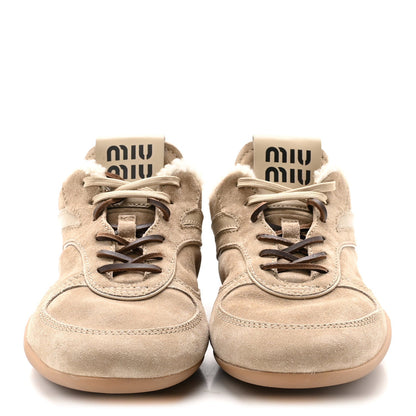 Suede Shearling Gymnasium Sneakers 39.5 Deserto