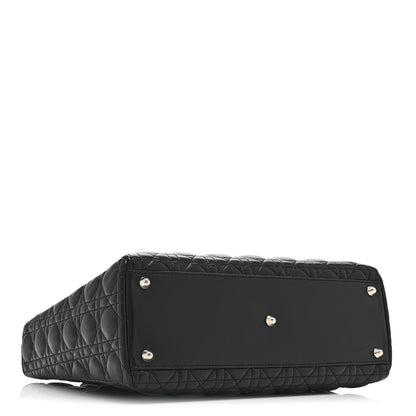 Lambskin Cannage Large Lady Dior Black