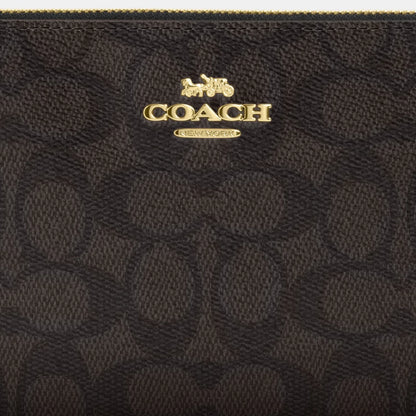 Coach Outlet Large Corner Zip Wristlet In Signature Canvas