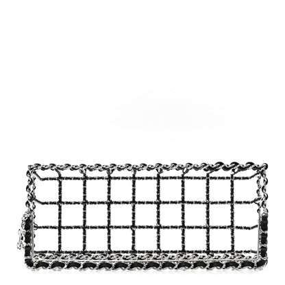 Brass Calfskin Grocery By Chanel Minaudiere Shopping Basket Silver