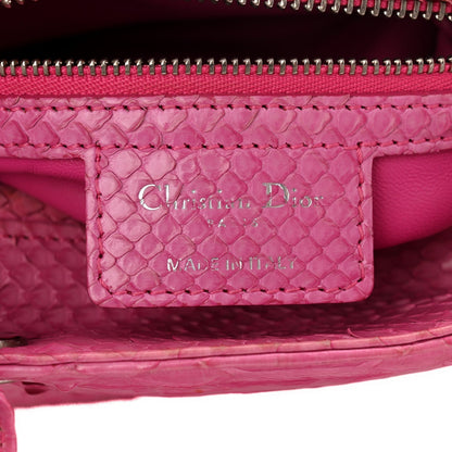 Snakeskin Medium Lady Dior Pink