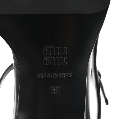 Calfskin Brogue Slingback Pumps 39 Black