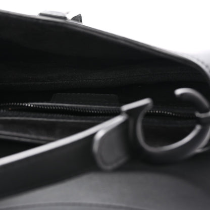 Ultra Matte Calfskin Saddle Bag Black