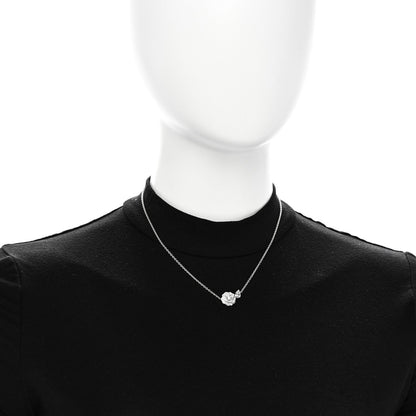18K White Gold Diamond Camelia Precieux Necklace