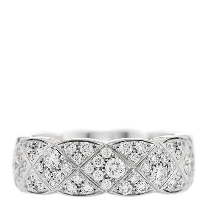 18K White Gold Diamond Small Coco Crush Full Paved Ring 54 7