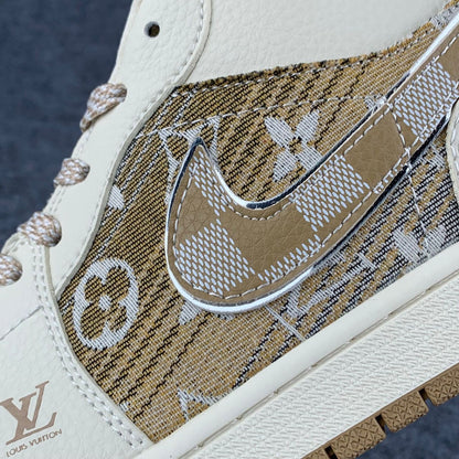 Custom Air Jordan 1 Low Sable Weave 'Sail/Tan'