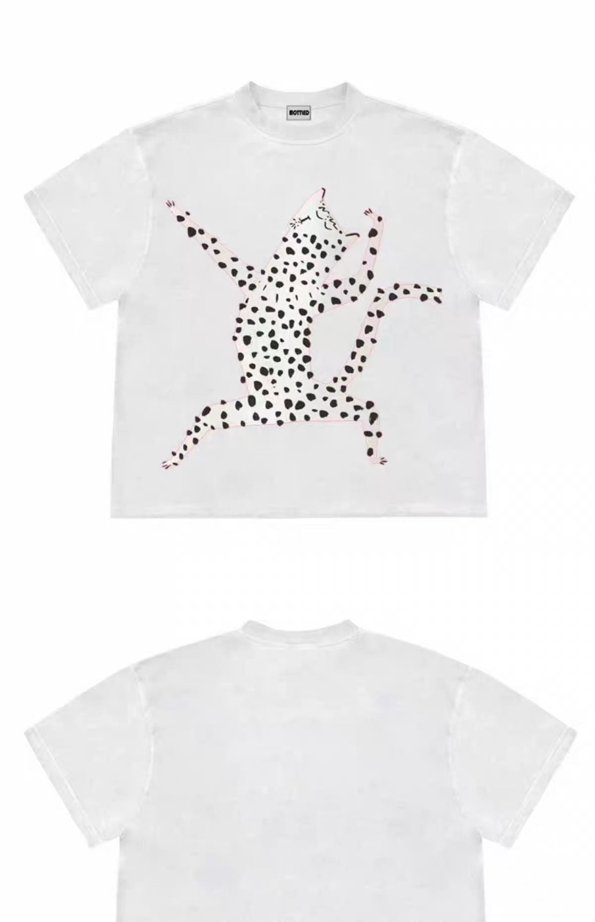 Leopard Cat Graphic Oversized T-Shirt