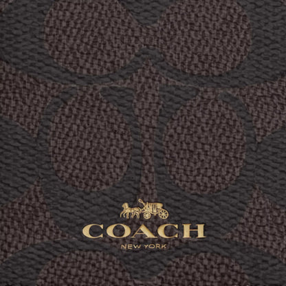 Coach Outlet Id Lanyard In Signaure Canvas