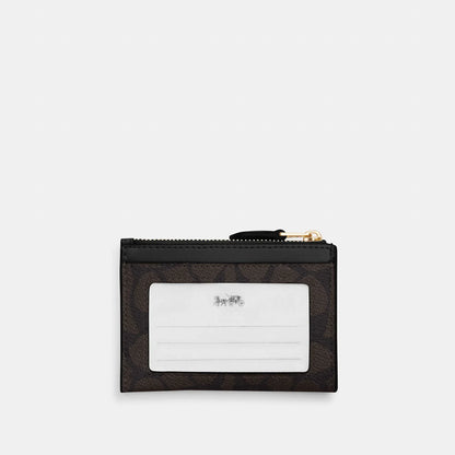 Coach Outlet Mini Skinny Id Case In Signature Canvas