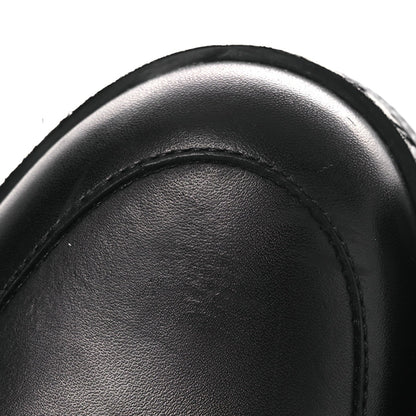 Calfskin Laureate Platform High Boots 36 Black