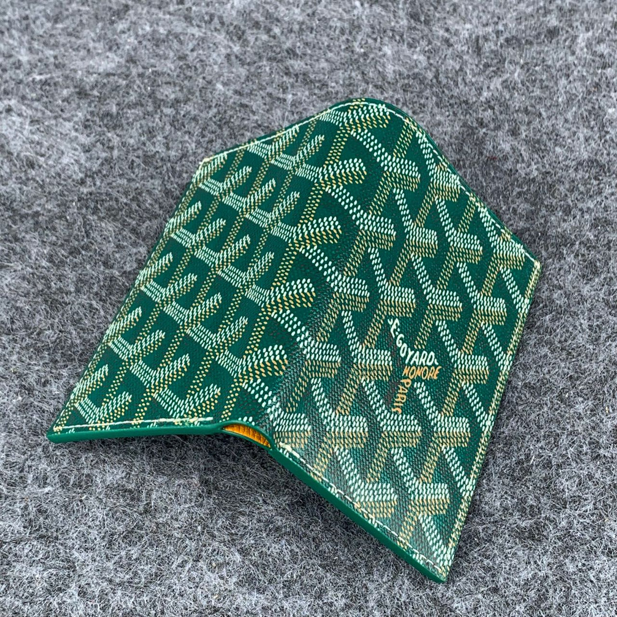Goyard Canvas Saint Marc Card Wallet 'Green'