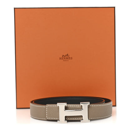Swift Epsom 24mm Mini Constance H Belt 75 30 Black Etoupe