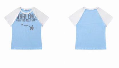 Vintage Raglan Star Graphic T-Shirt