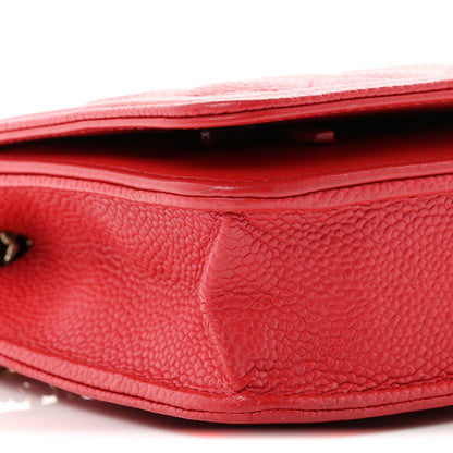 Caviar Quilted Boy Wallet On Chain WOC Red