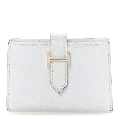 Chevre Mysore Mini Bearn Wallet Bleu Brume