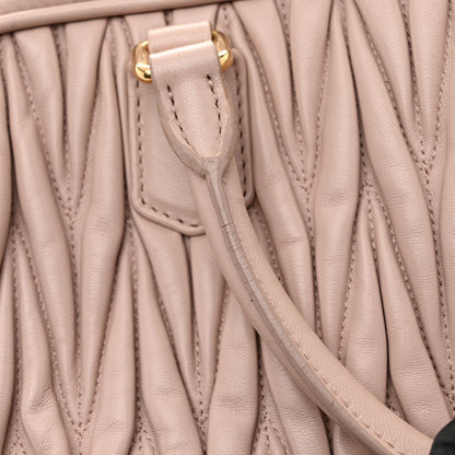 Nappa Matelasse Arcadie Top Handle Bag Cameo Powder Pink