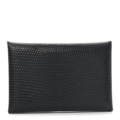 Lizard Calvi Card Case Black