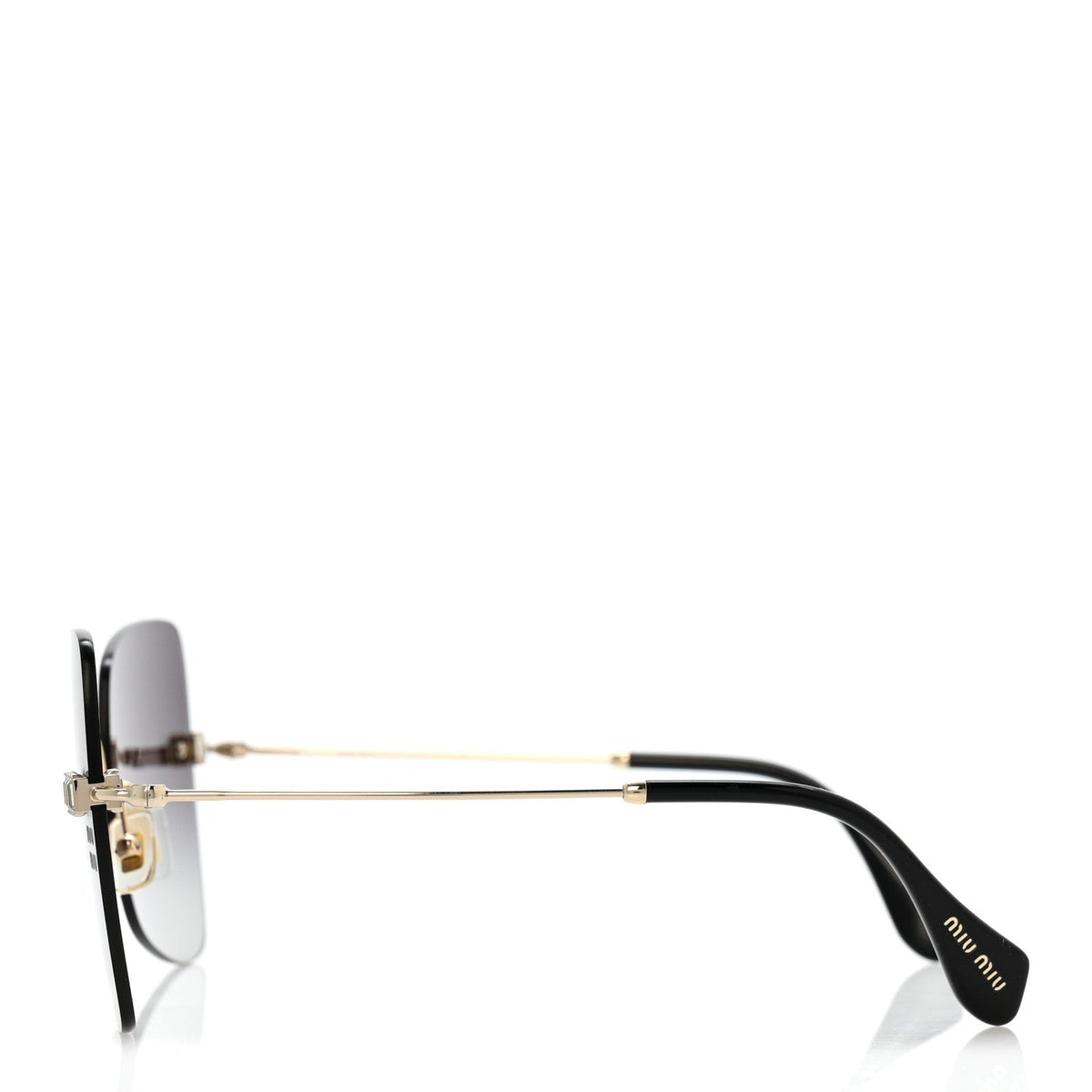 Metal Crystal Sunglasses SMU50W Black Gold