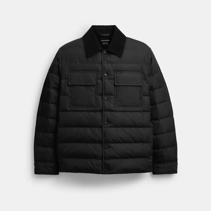 Coach Outlet Lightweight Shirt Down Jacket In Recycled Polyester