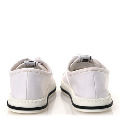 Gabardine Crystal Low Sneakers 35 Bianco