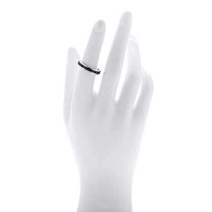 18K White Gold Black Ceramic Small Ultra Ring 59 8.75