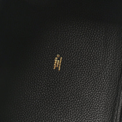 Taurillon Clemence Matte Alligator Picotin Lock Touch 22 MM Black