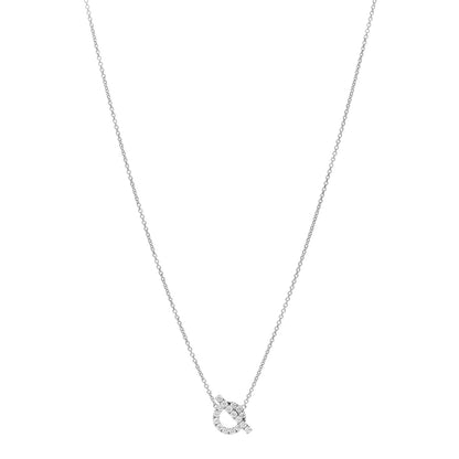 18K White Gold Diamond Finesse Pendant Necklace