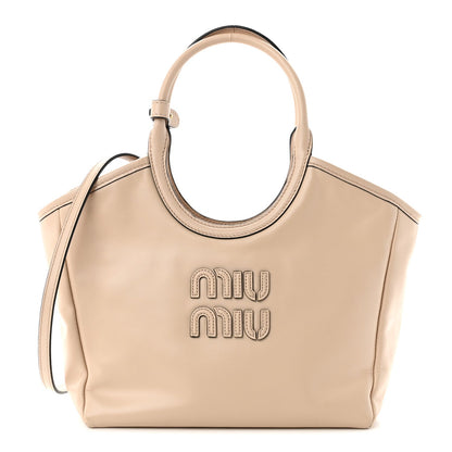 Soft Calf Softy Small Ivy Tote Bag  Travertine Stone