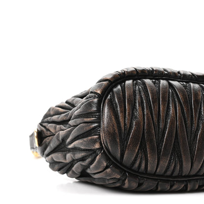 Nappa Matelasse Pouch Sabbia Caffe