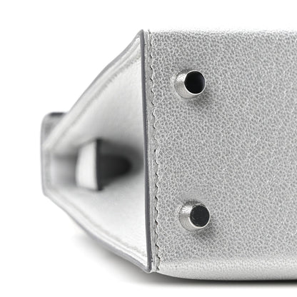 Metallic Chevre Chamkilight Mini Kelly Sellier 20 Argent