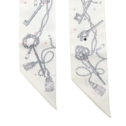 Silk Les Cles A Pois Twilly White Gris Acier