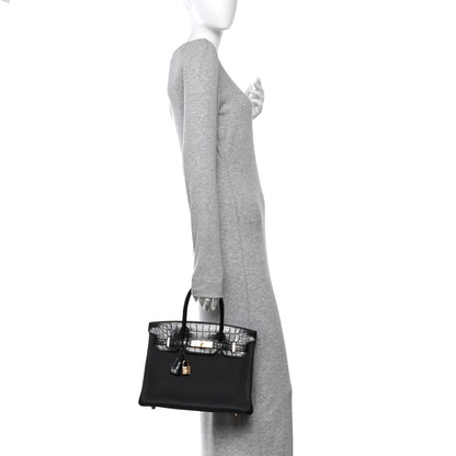Togo Matte Alligator Birkin Touch 30 Black