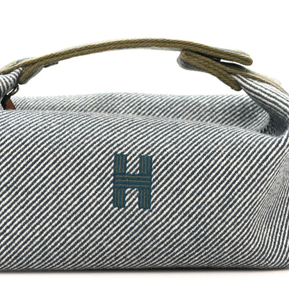 Wool Small Bride-A-Brac H Natte Pouch Bleu Abysse