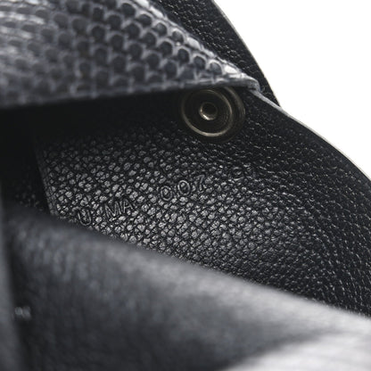 Lizard Calvi Card Case Black