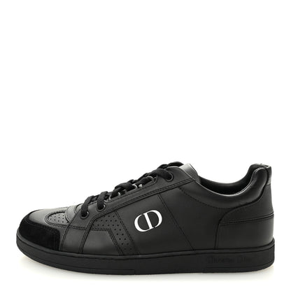 Calfskin Suede Logo Sneakers 38 Black