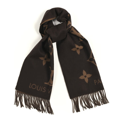 Cashmere Monogram Reykjavik Scarf Dark Brown