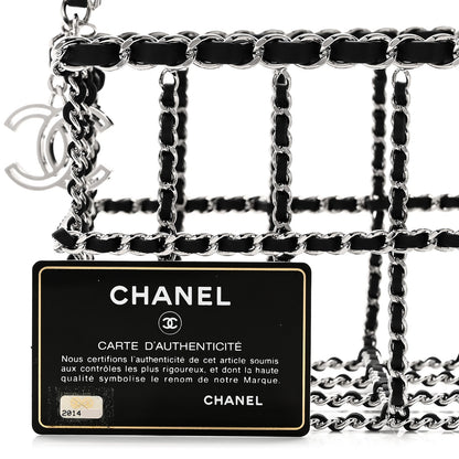 Brass Calfskin Grocery By Chanel Minaudiere Shopping Basket Silver