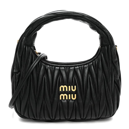 Nappa Matelasse Small Wander Hobo Black