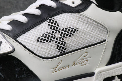 LV Trainer Low 'Velcro Strap - Black Monogram Denim'