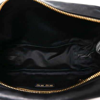 Nappa Matelasse Large Arcadie Top Handle Bag Black