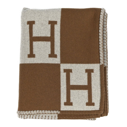 Wool Cashmere Avalon Blanket Ecru Camel