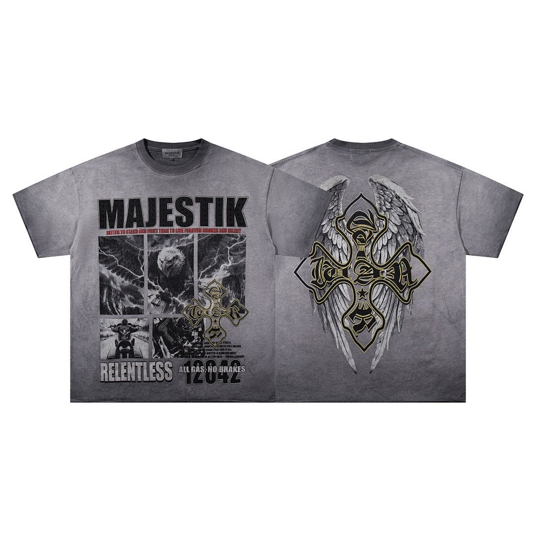 MAJESTIK Relentless Graphic Vintage T-Shirt