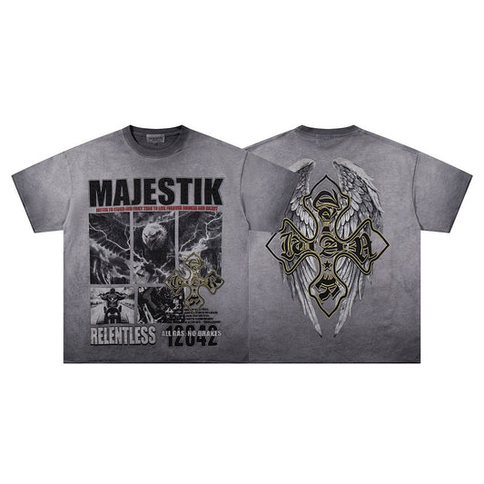 MAJESTIK Relentless Graphic Vintage T-Shirt