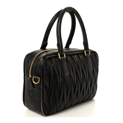 Nappa Matelasse Arcadie Top Handle Bag Sabbia Caffe