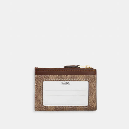 Coach Outlet Mini Skinny Id Case In Signature Canvas