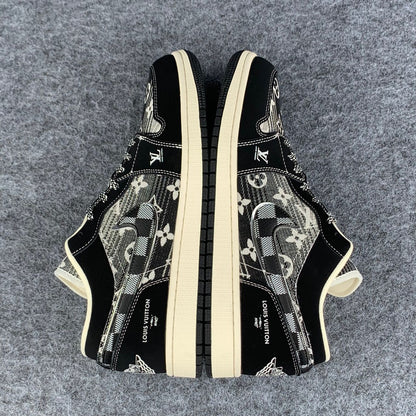 Custom Air Jordan 1 Low 'Noir Loom'