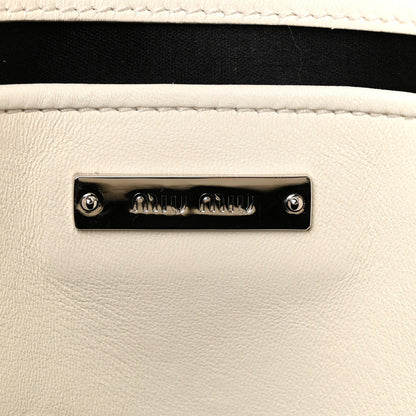 Nappa Matelasse Crystal Flap Clutch White