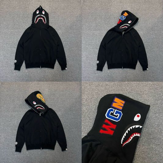 BAPE Shark Full Zip Hoodie Black Shark Edition
