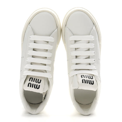 Calfskin Womens Low Top Sneakers 6.5 White